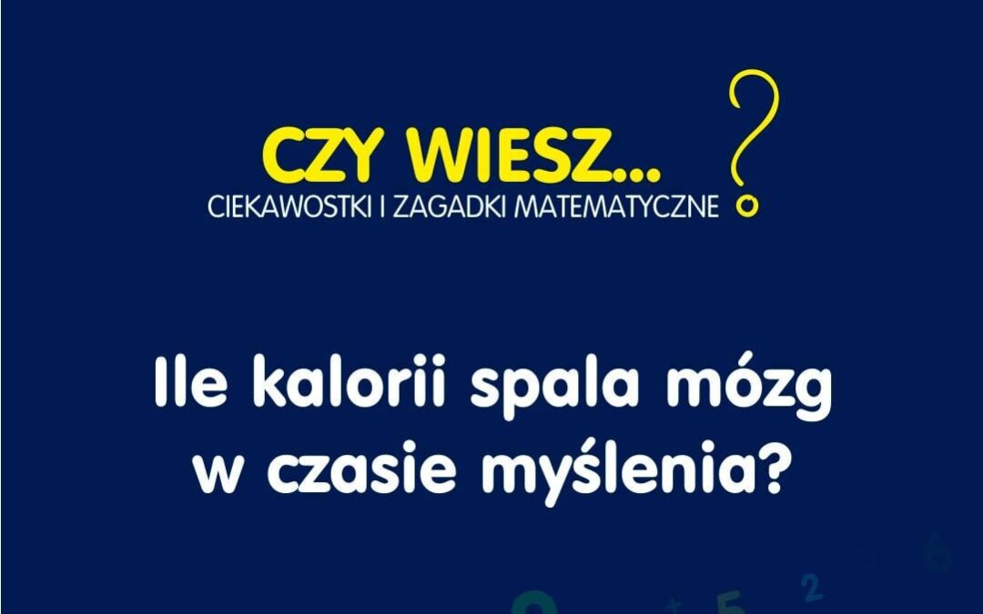 Ile kalorii spala mózg w czasie myślenia?